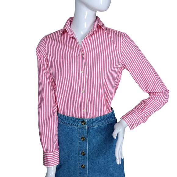 Lauren Ralph Lauren Tops - Lauren Ralph Lauren Pink Striped Button Down Shirt Size 2P